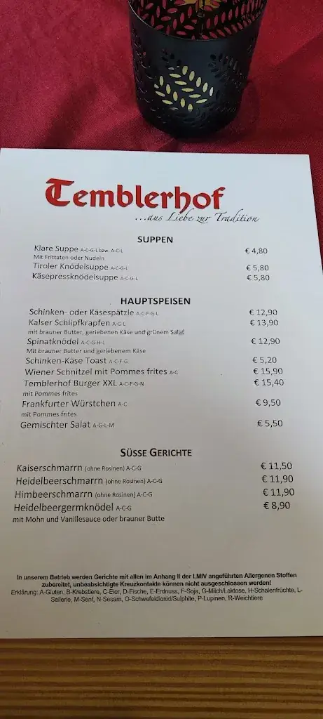 Menu_Temblerhof_Matrei in Osttirol_immagine_4