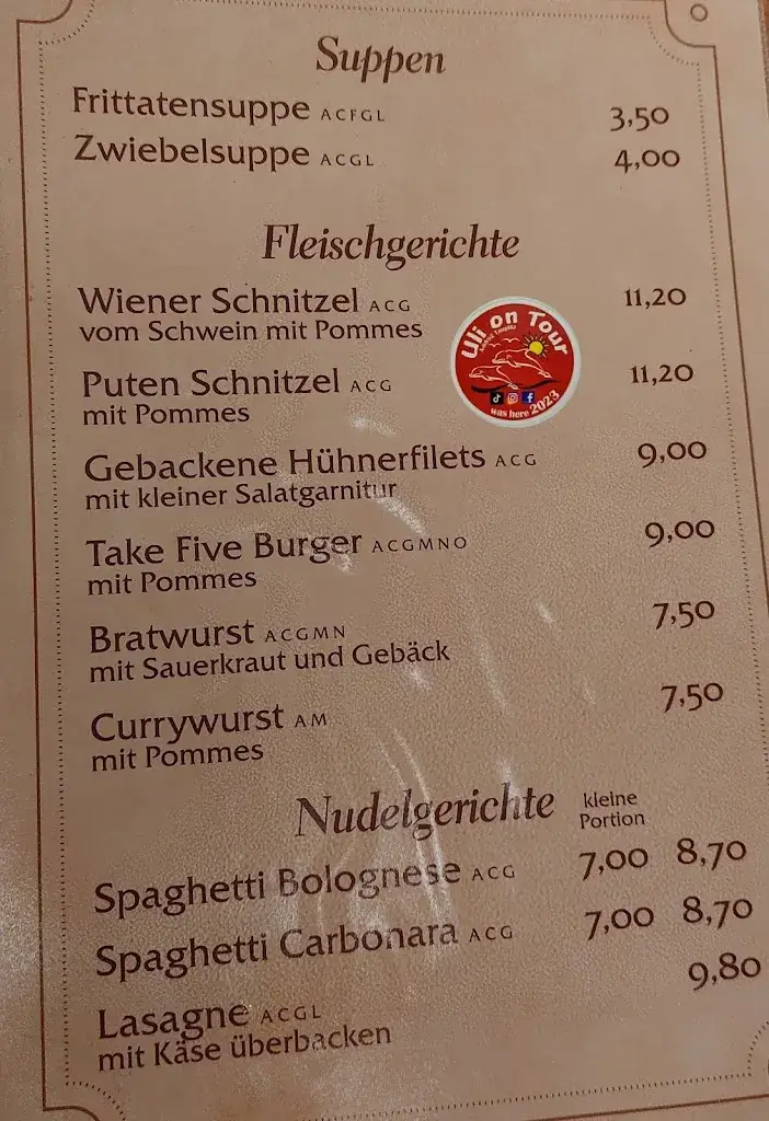 Menu_Pizzeria Take Five_Mitterndorf_image_3