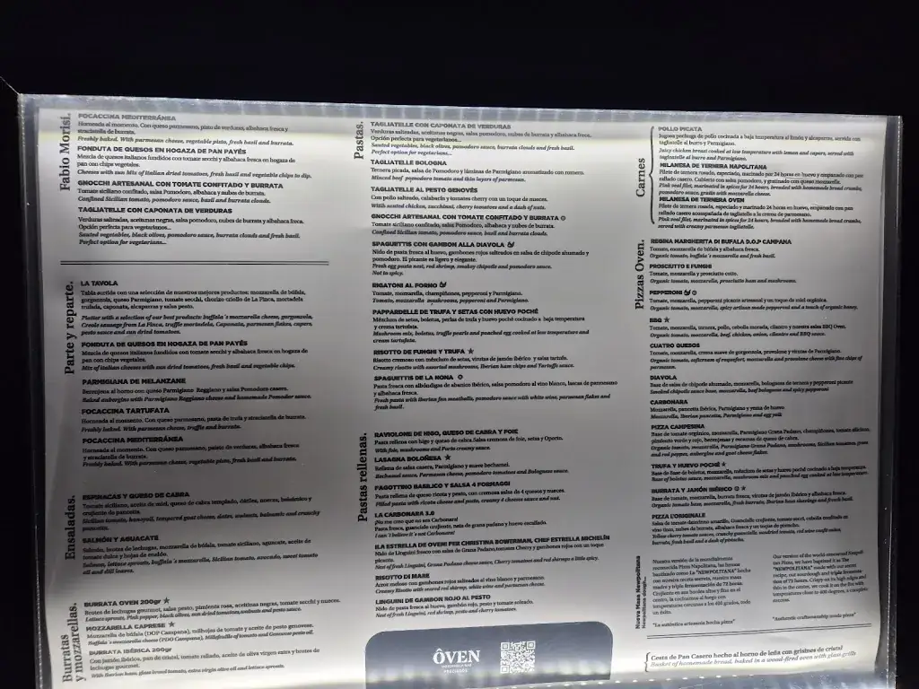 Menu_Oven Mozzarella Preciados | Italiano Madrid_Mutters_immagine_1