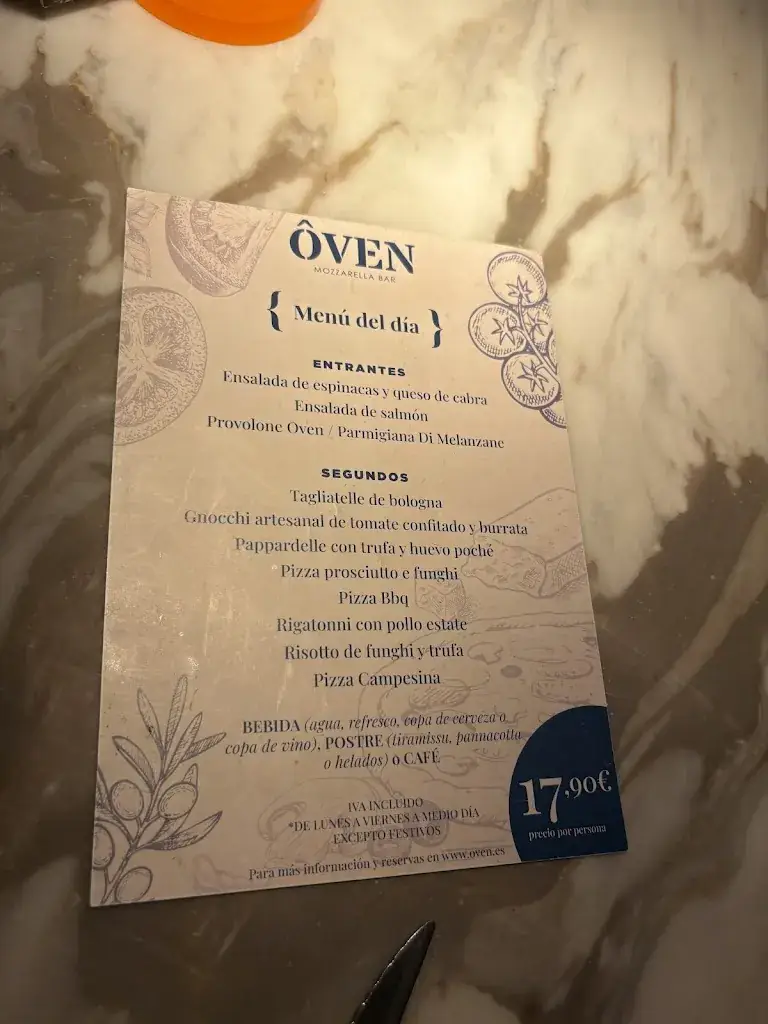 Menu_Oven Mozzarella Preciados | Italiano Madrid_Mutters_immagine_4