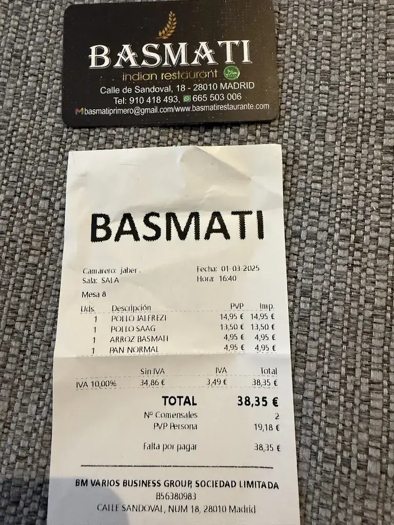 M M_BASMATI Indian Restaurant_Mutters_review