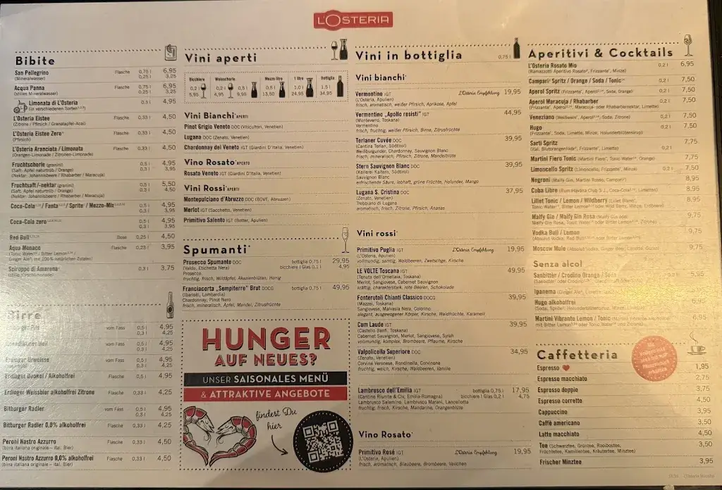 Menu_L'Osteria Münster_Münster_immagine_1