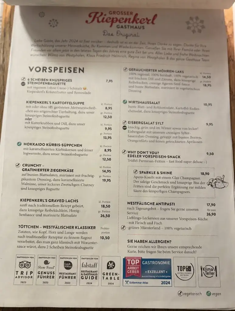 Menu_Großer Kiepenkerl Gasthaus_Münster_immagine_1