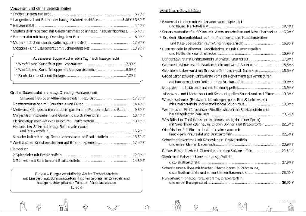 Menu_Gaststätte Pinkus Müller_Münster_image_1