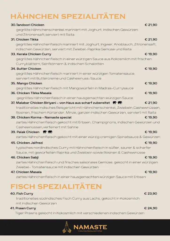 Menu_Namaste Indisches Restaurant Münster_Münster_immagine_2