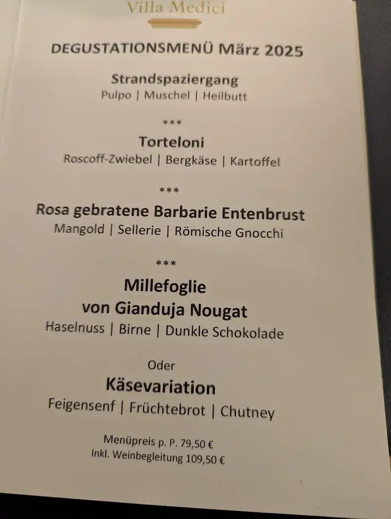 Menu_Villa Medici_Münster_image_1