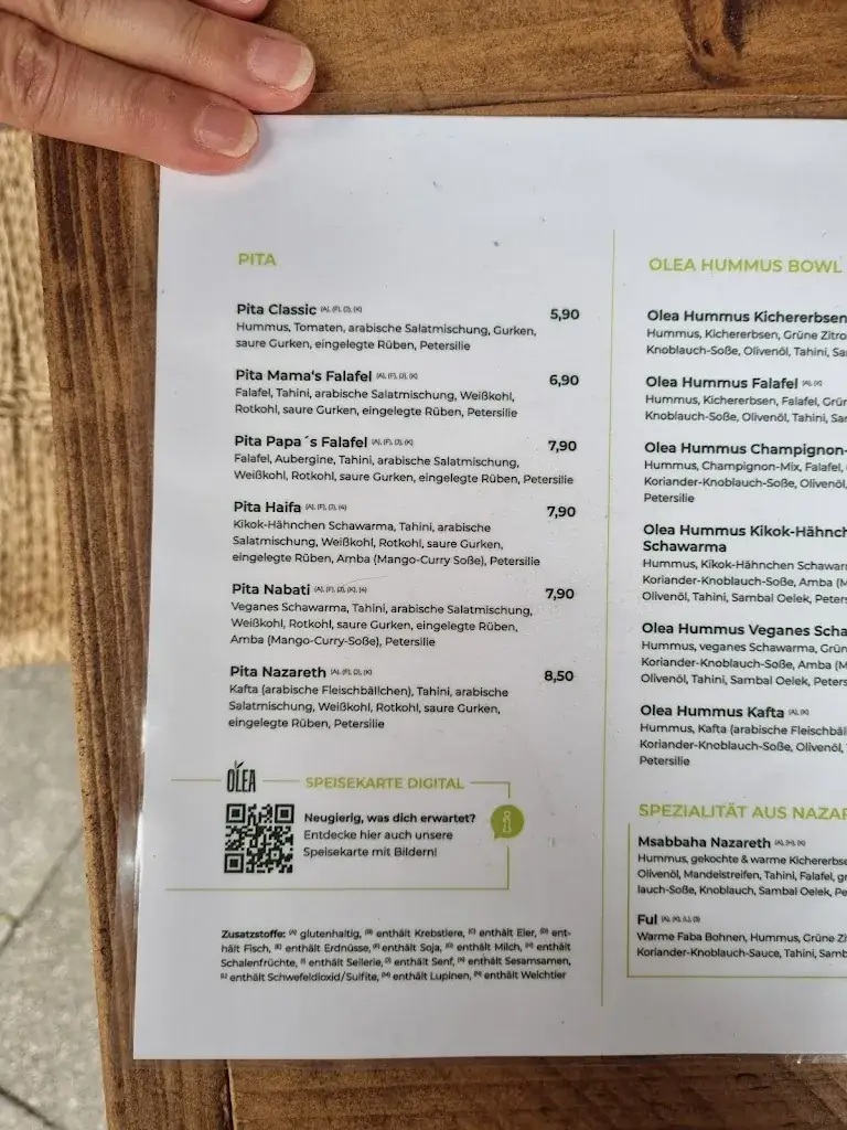 Menu_OLEA- Nazareth oriental Streetfood_Münster_image_3