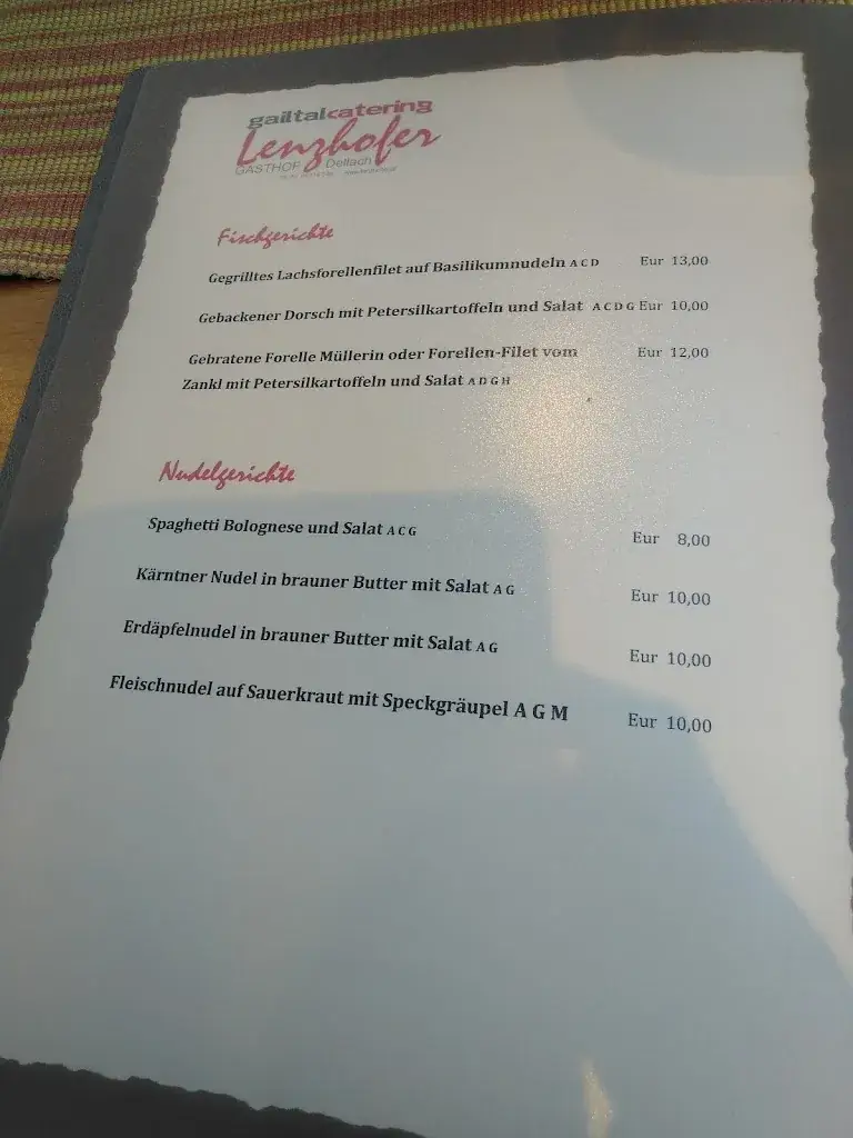 Menu_Gasthof Lenzhofer_Dellach_image_2