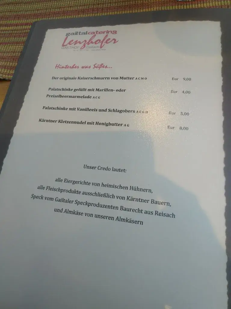 Menu_Gasthof Lenzhofer_Dellach_image_3