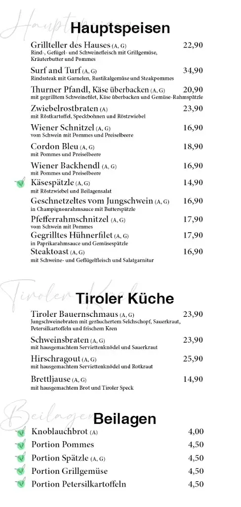 Menu_Restaurant Pizzeria Thurner_Politischer Bezirk Landeck_image_3