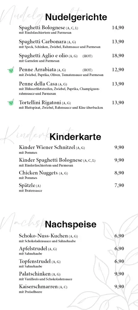 Menu_Restaurant Pizzeria Thurner_Politischer Bezirk Landeck_image_4