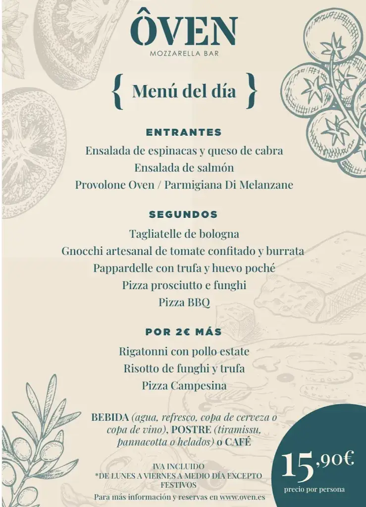 Menu_Oven Mozzarella Prado I Restaurante italiano Madrid_Pradl_image_1