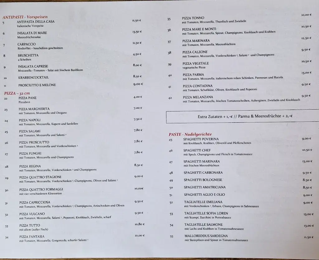 Menü_Da Pino_Pfaffenhofen_Bild_1