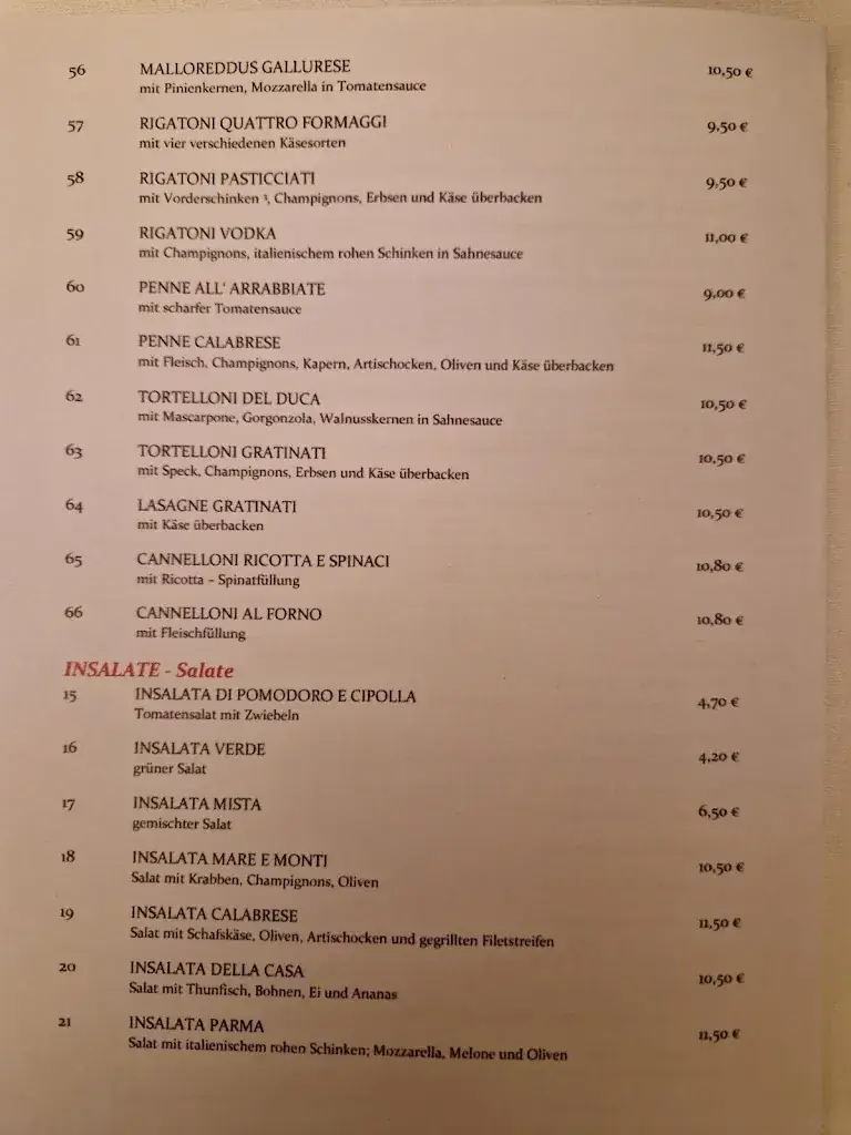 Menü_Da Pino_Pfaffenhofen_Bild_2