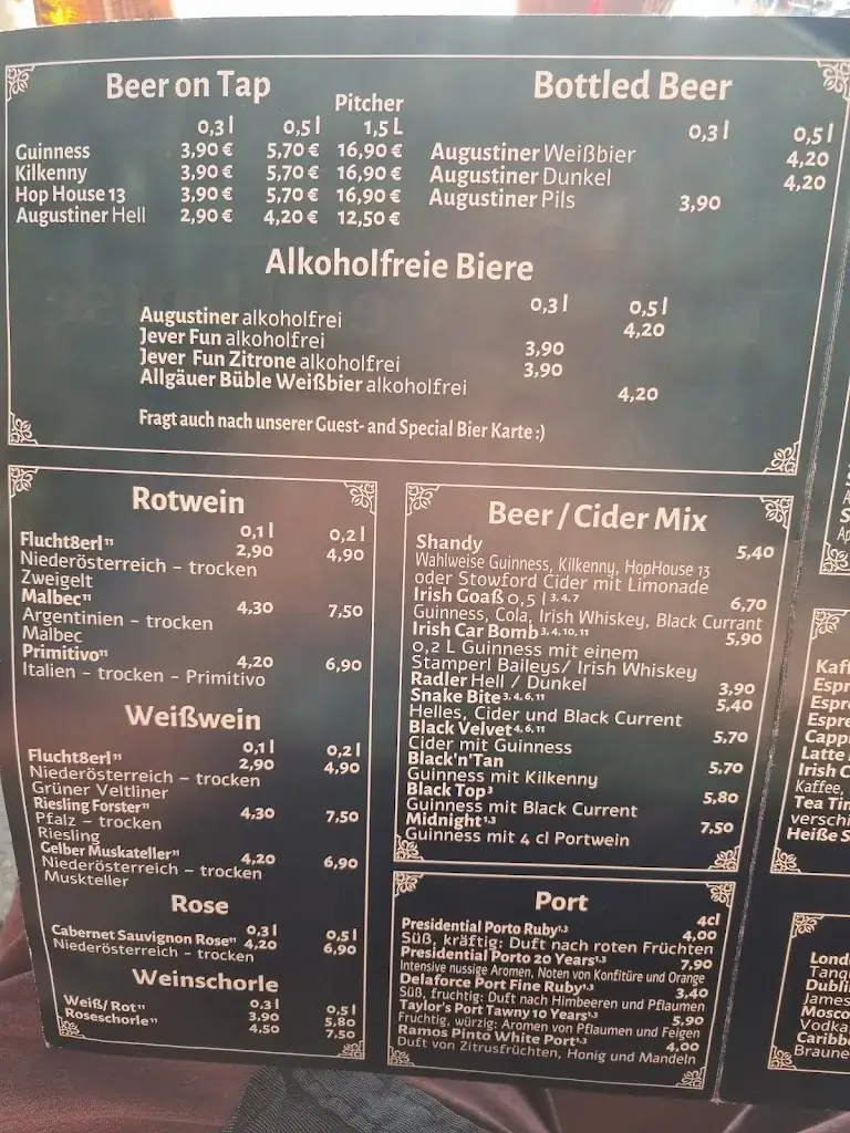 Menu_The Corner House_Pfaffenhofen_image_2