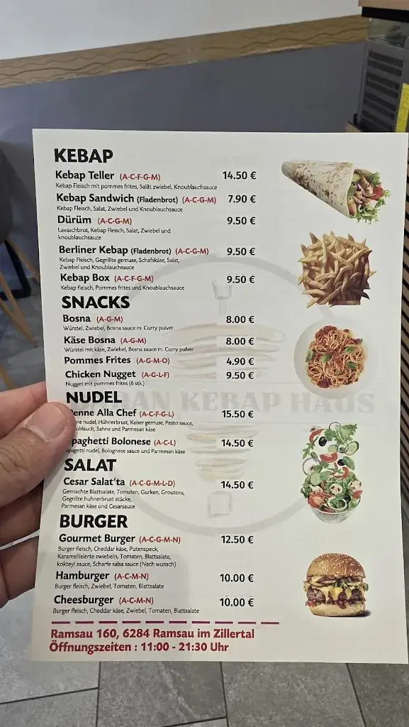 Menu_Baran Kebab Haus_Ramsau im Zillertal_immagine_3
