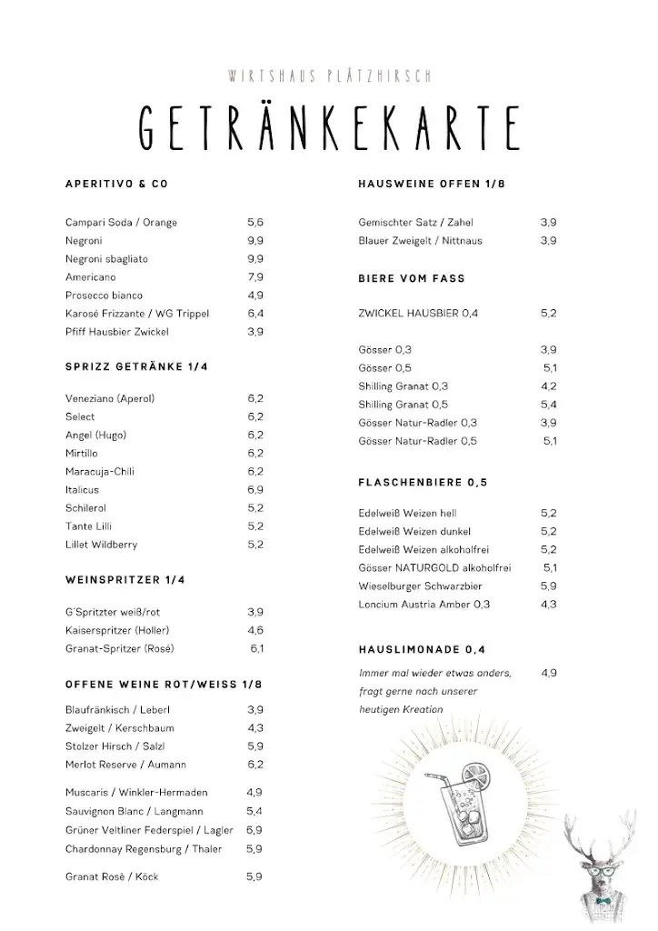 Menu_WiRTSHAUS PLÅTZHiRSCH_Döbriach_immagine_2
