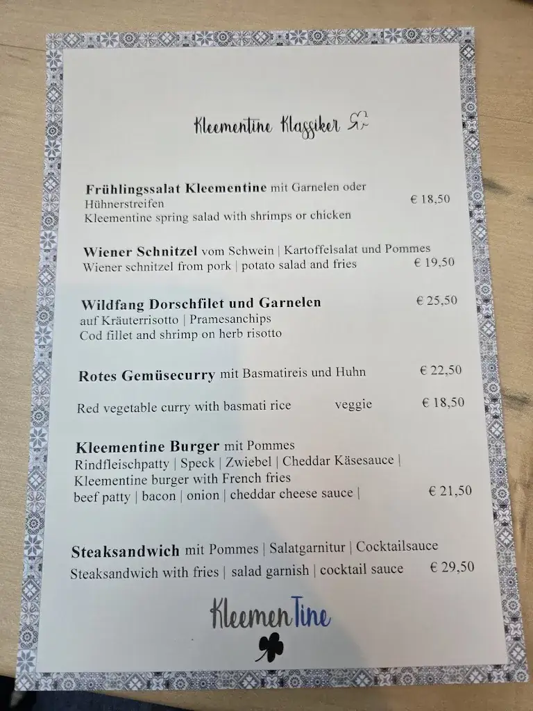 Menu_KleemenTine Restaurant_Ried im Zillertal_immagine_1