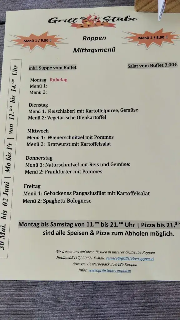 Menu_Grillstube Restaurant Pizzeria Roppen_Roppen_image_1