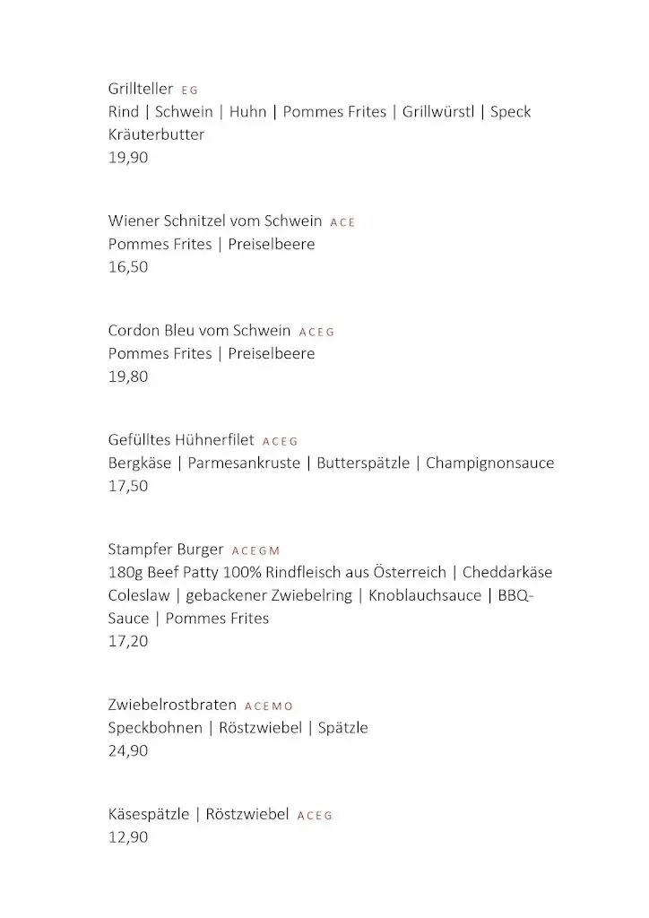 Menu_Restaurant / Cafe Stampfer_Roppen_image_1