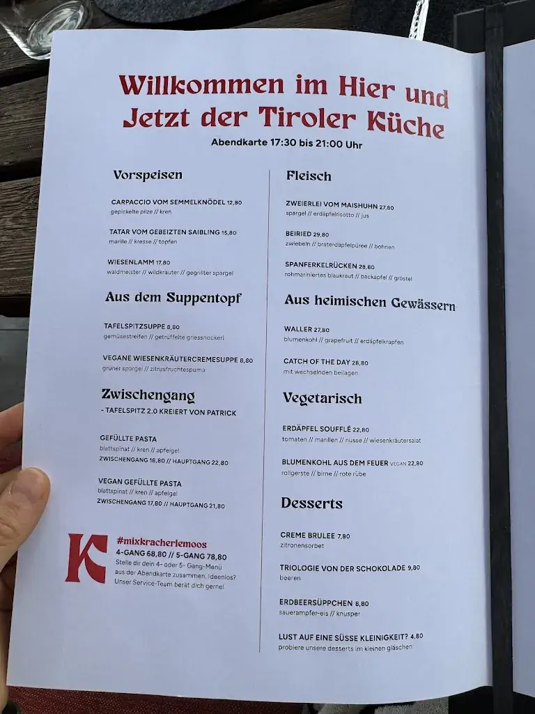 Menu_Kracherlemoos Seefeld_Reith bei Seefeld_immagine_1