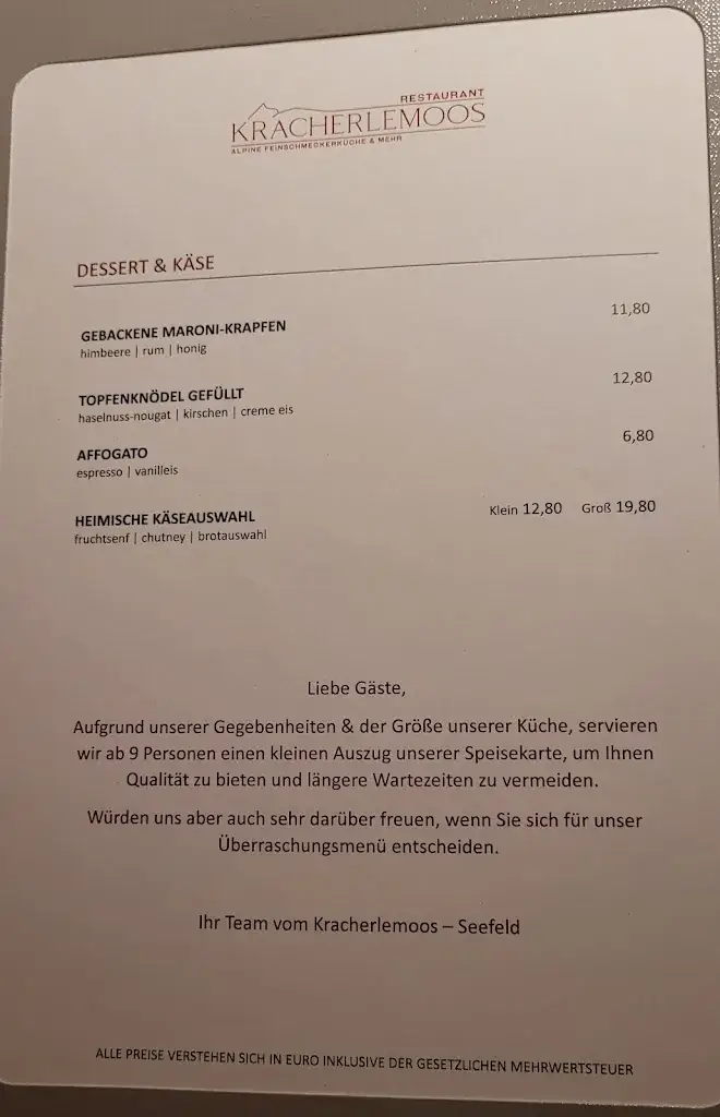 Menu_Kracherlemoos Seefeld_Reith bei Seefeld_immagine_3