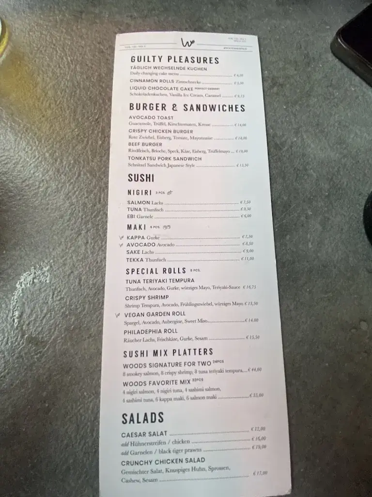 Menu_Woods Seefeld - Kitchen & Bar_Reith bei Seefeld_immagine_4