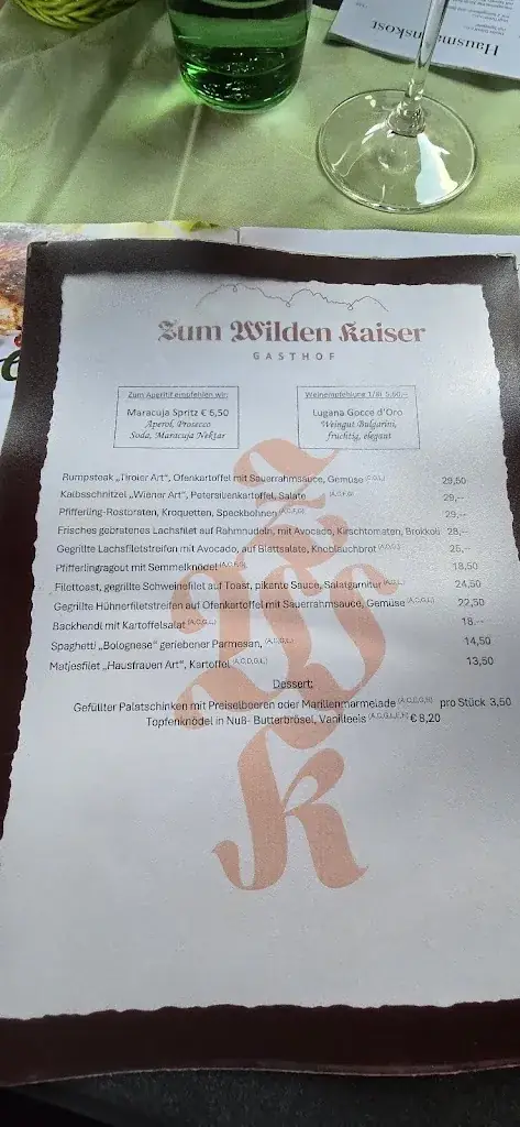 Menu_Gasthof Zum Wilden Kaiser - Schönberg KG_Scheffau am Wilden Kaiser_image_1