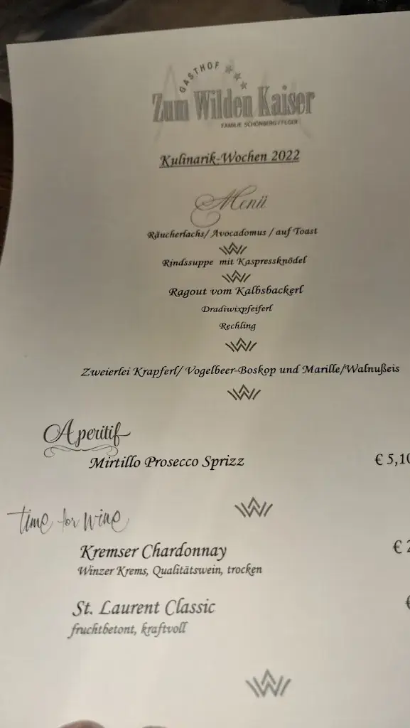 Menu_Gasthof Zum Wilden Kaiser - Schönberg KG_Scheffau am Wilden Kaiser_image_3