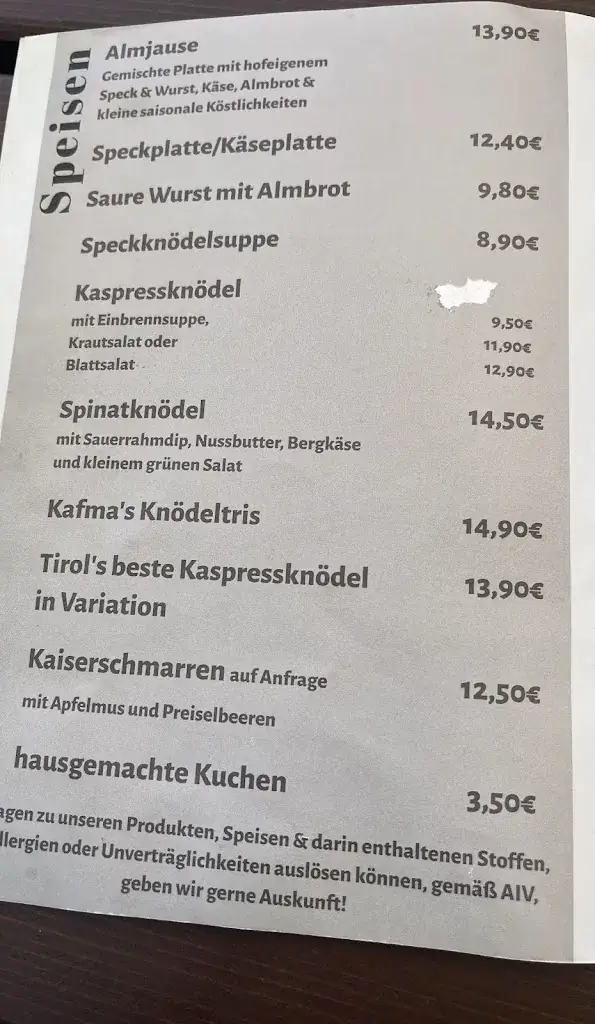 Menu_Kafma Alm_Scheffau am Wilden Kaiser_immagine_1