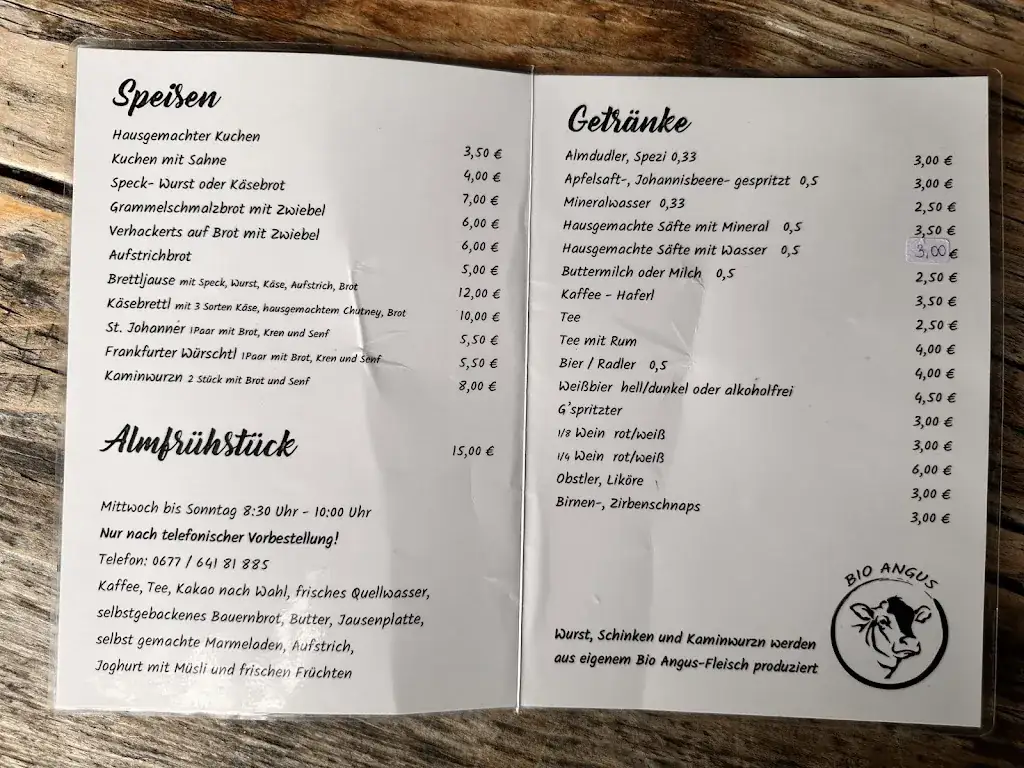 Menu_Hinterschießlingalm_Scheffau am Wilden Kaiser_image_1