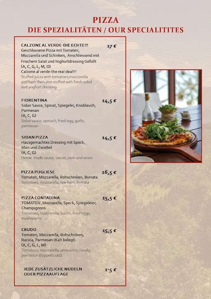 Menu_Hotel Pizzeria Sidan_Schwendau_image_4