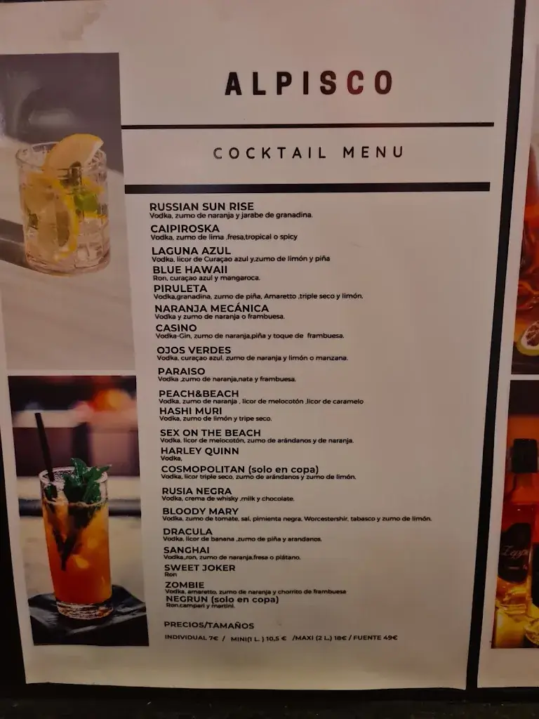 Menu_Alpisco One Cocktail Bar Chamberi_Rum_immagine_3