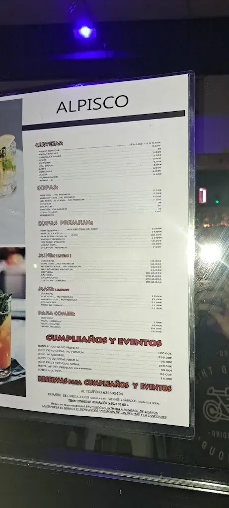 Menu_Alpisco One Cocktail Bar Chamberi_Rum_immagine_4