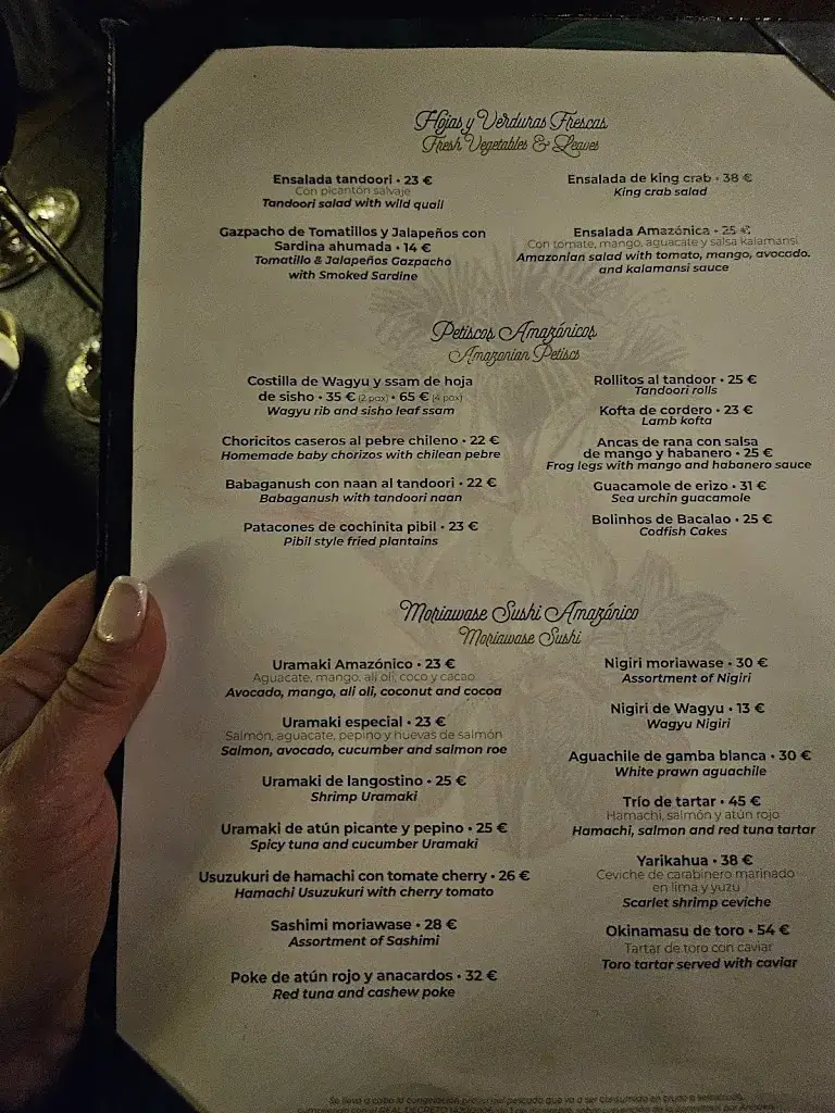 Menu_La Destilería de Amazónico_Rum_immagine_1