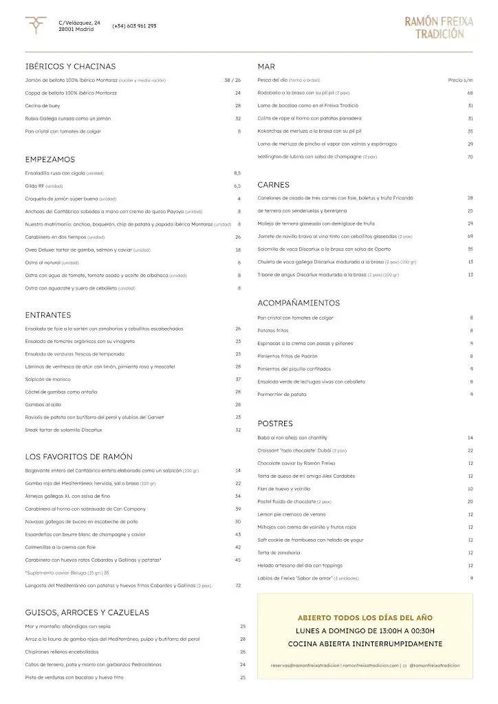 Menu_Ramón Freixa Tradición_Rum_immagine_1