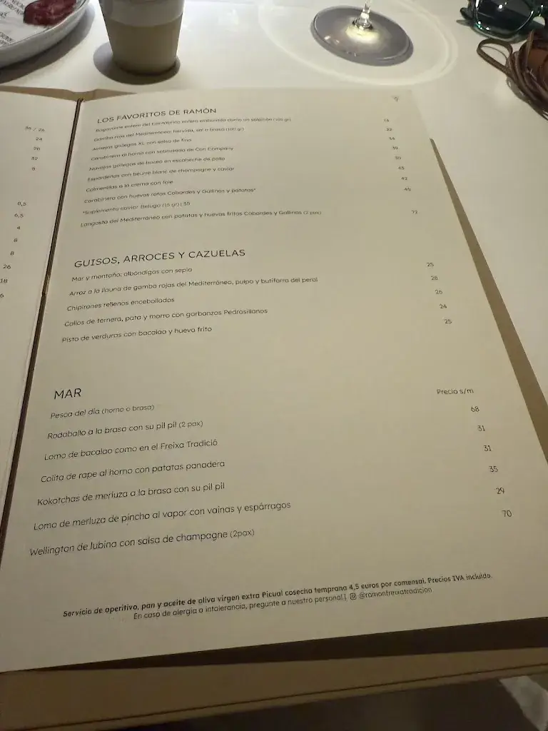 Menu_Ramón Freixa Tradición_Rum_immagine_2