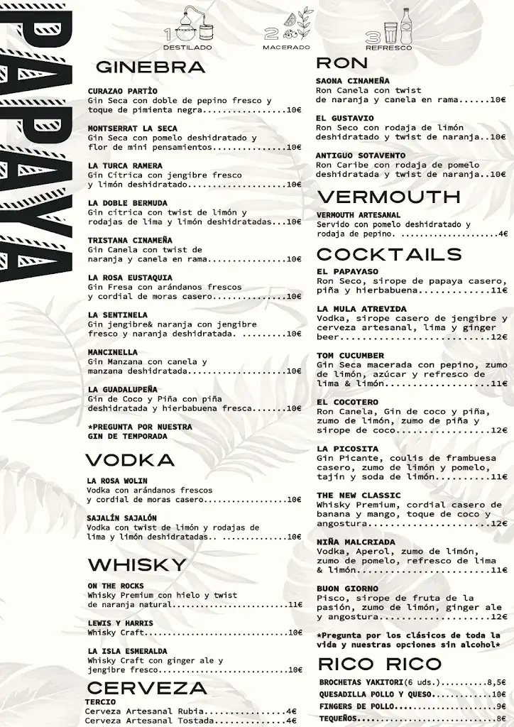 Menu_Papaya Destilados Artesanales_Rum_image_2