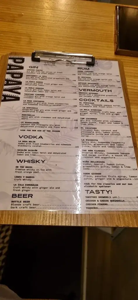 Menu_Papaya Destilados Artesanales_Rum_image_4