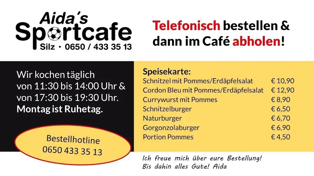 Menu_Aida's Sportcafe Silz_Silz_image_1