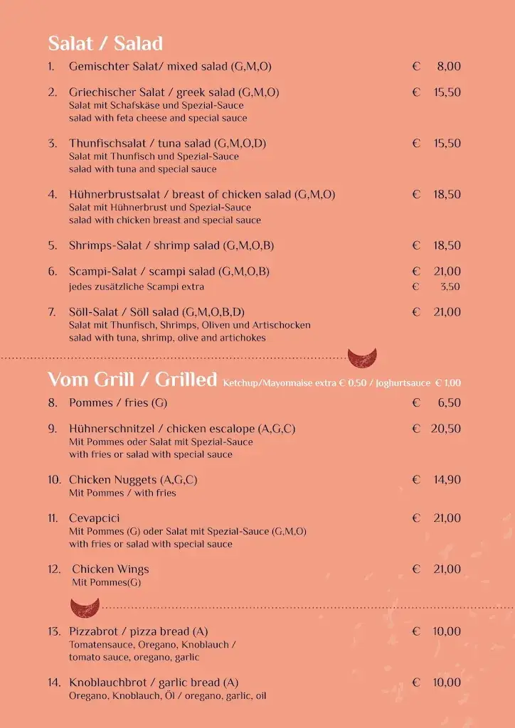 Menu_Pizzeria Restaurant Chiaro di Luna_Söll_image_2