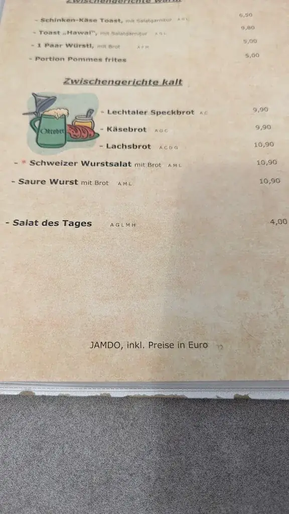 Menu_Cafe-Restaurant Jamdo_Stanzach_immagine_1