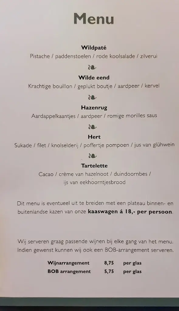 Menü_Bar Restaurant Koetshuis by Rhederoord_Steeg_Bild_1