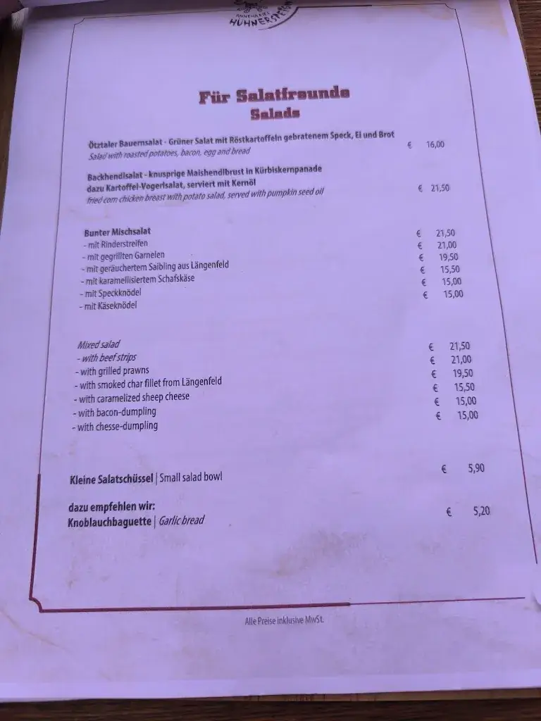 Menu_Annemaries Hühnersteign_Sölden_immagine_1