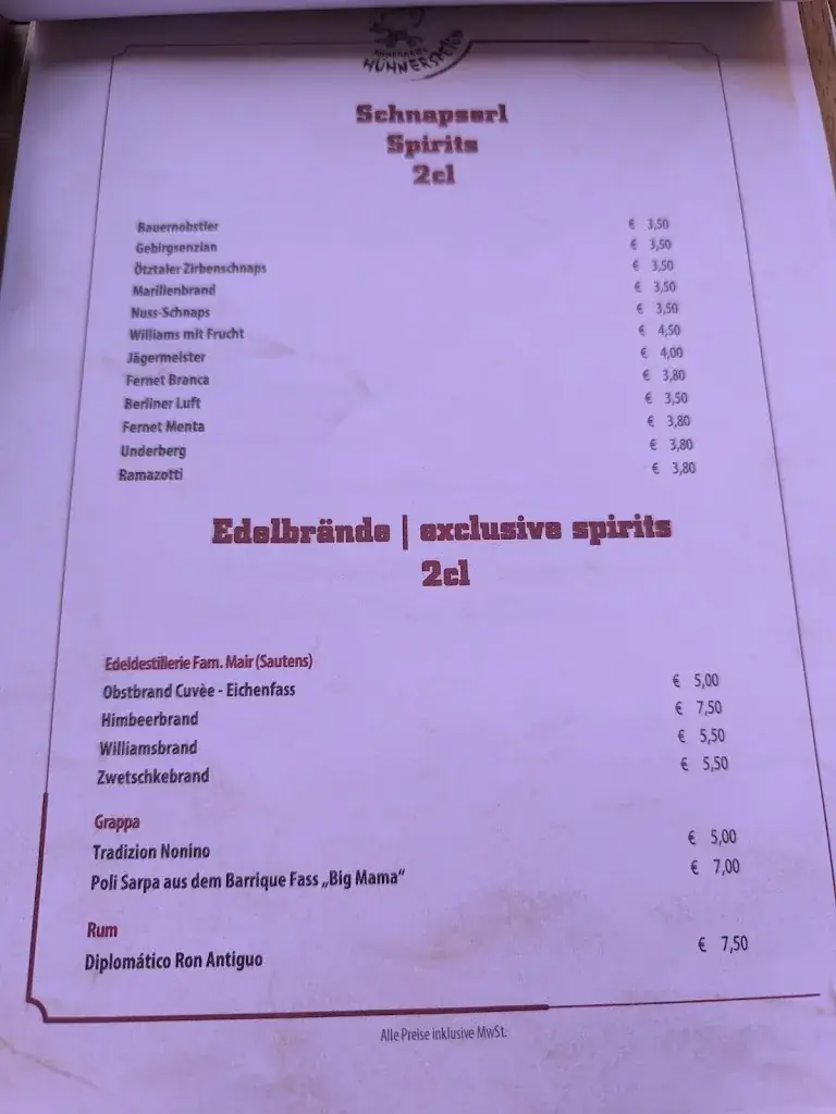 Menu_Annemaries Hühnersteign_Sölden_immagine_4