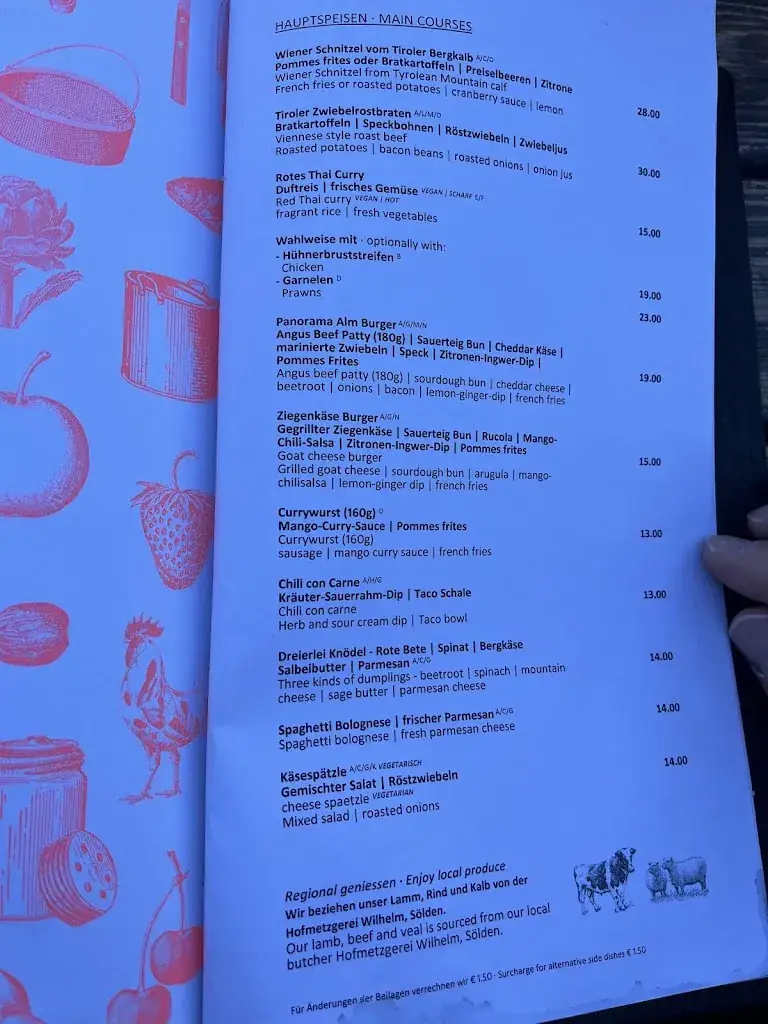 Menu_Panorama Alm Sölden - Ala Carte & Grill Restaurant_Sölden_image_2