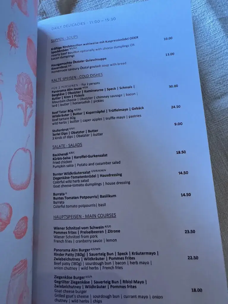 Menu_Panorama Alm Sölden - Ala Carte & Grill Restaurant_Sölden_image_3