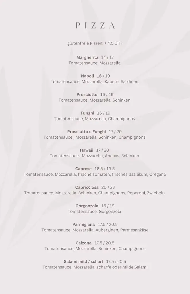 Menu_Restaurant - Pizzeria 