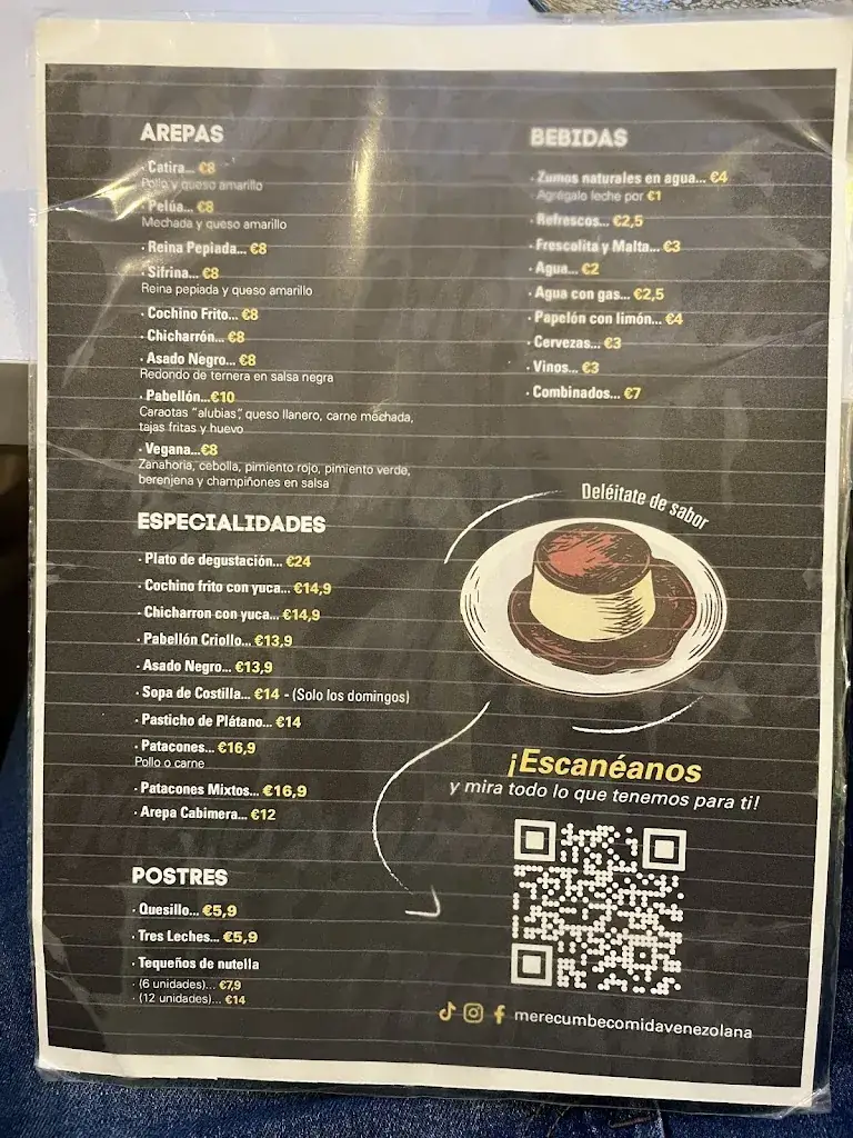 Menu_Merecumbe Comida Venezolana_Stans_image_4