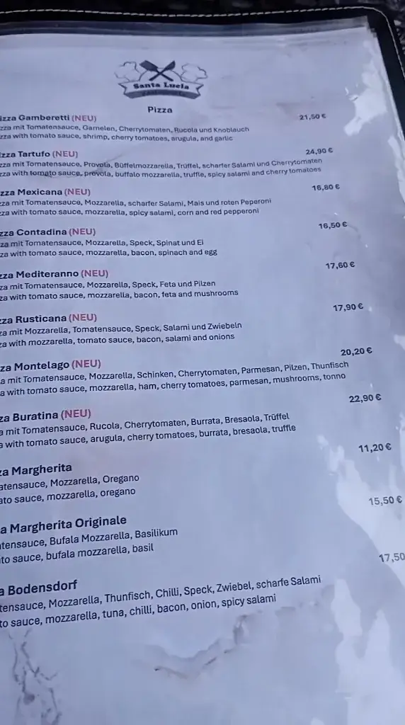 Menu_Restaurant & Pizzeria Santa Lucia - Bodensdorf_Bodensdorf_image_2